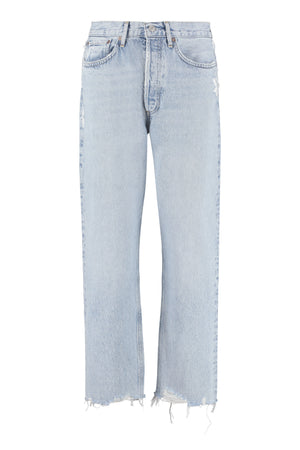 90's Crop loose- straight jeans-0